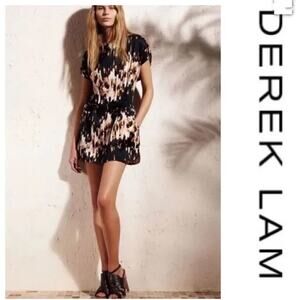 Derek Lam Women’s Drawstring Tunic short Sleeve Multicolor Size Large EUC